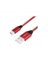 Kabel USB 2.0 LogiLink CU0147 USB A - USB-C, M/M, czerwony, 0,3m - nr 4