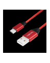Kabel USB 2.0 LogiLink CU0148 USB A - USB-C, M/M, czerwony, 1m - nr 11