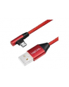 Kabel USB 2.0 LogiLink CU0150 USB A - micro USB B, M/M, kątowy, czerwony 1m - nr 20
