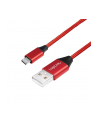 Kabel USB 2.0 LogiLink CU0151 USB A - micro USB B, M/M, czerwony 0,3m - nr 2