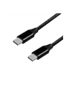Kabel USB 2.0 LogiLink CU0153 USB-C - USB-C, M/M, czarny, 0,3m - nr 3