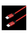 Kabel USB 2.0 LogiLink CU0155 USB-C - USB-C, M/M, czerwony, 0,3m - nr 11
