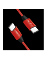 Kabel USB 2.0 LogiLink CU0155 USB-C - USB-C, M/M, czerwony, 0,3m - nr 12