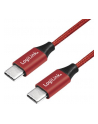 Kabel USB 2.0 LogiLink CU0155 USB-C - USB-C, M/M, czerwony, 0,3m - nr 18
