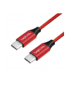 Kabel USB 2.0 LogiLink CU0155 USB-C - USB-C, M/M, czerwony, 0,3m - nr 3