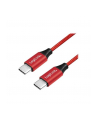 Kabel USB 2.0 LogiLink CU0155 USB-C - USB-C, M/M, czerwony, 0,3m - nr 4