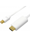 Kabel adapter LogiLink CV0122 Mini DisplayPort 1.2 - HDMI, 4K, biały, 1m - nr 10