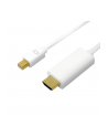 Kabel adapter LogiLink CV0122 Mini DisplayPort 1.2 - HDMI, 4K, biały, 1m - nr 14