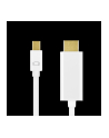 Kabel adapter LogiLink CV0122 Mini DisplayPort 1.2 - HDMI, 4K, biały, 1m - nr 2