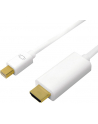 Kabel adapter LogiLink CV0122 Mini DisplayPort 1.2 - HDMI, 4K, biały, 1m - nr 8