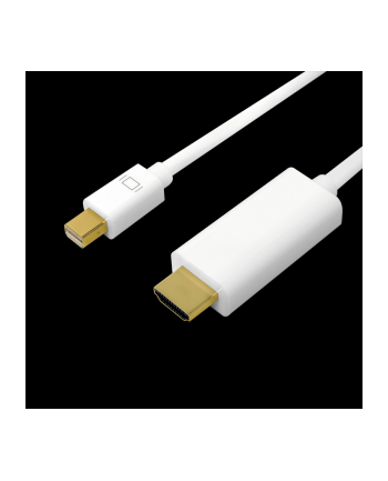 Kabel adapter LogiLink CV0123 Mini DisplayPort 1.2 - HDMI, 4K, biały, 2m