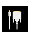Kabel adapter LogiLink CV0137 Mini DisplayPort - DVI, biały, 1,8m - nr 3