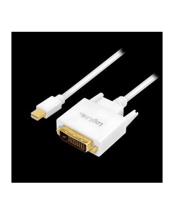Kabel adapter LogiLink CV0138 Mini DisplayPort - DVI, biały, 3m