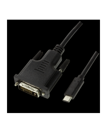 Kabel adapter LogiLink UA0331 USB-C - DVI, czarny 1,8m
