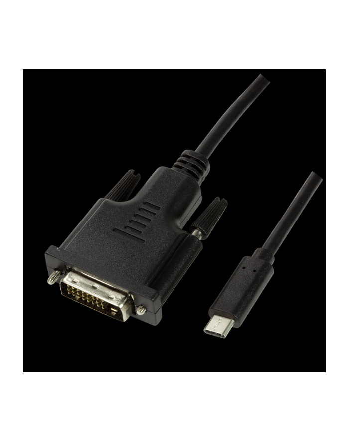 Kabel adapter LogiLink UA0331 USB-C - DVI, czarny 1,8m główny