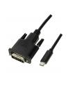 Kabel adapter LogiLink UA0332 USB-C - DVI, czarny 3m - nr 1