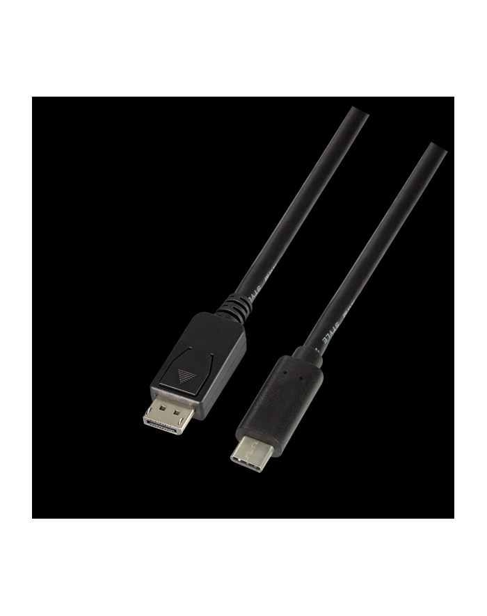 Kabel adapter LogiLink UA0336 USB-C - DisplyPort 1.2, czarny 3m główny