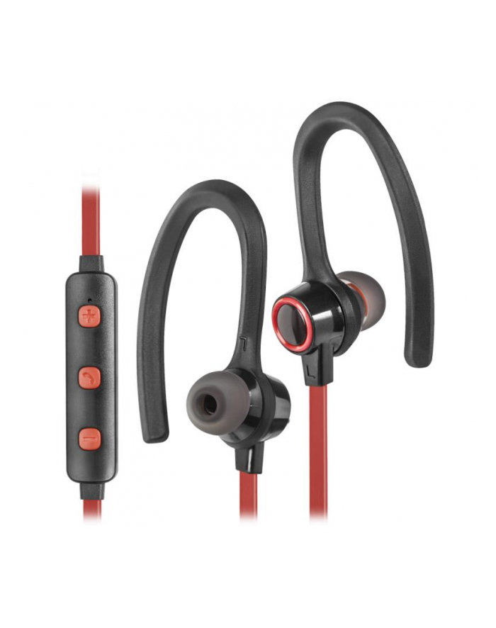 Słuchawki z mikrofonem Defender OUTFIT B720 SPORT Bluetooth douszne czarno-czerwone główny