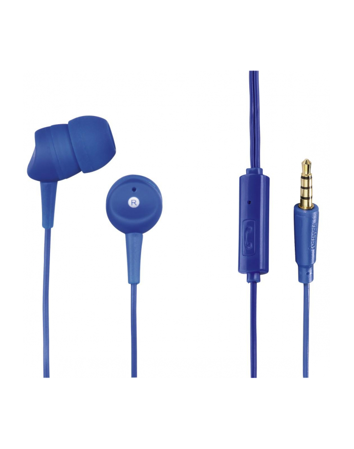 HAMA POLSKA Słuchawki z mikrofonem Hama BASIC4PHONE douszne niebieskie główny