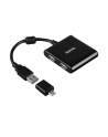 Hub USB 1:4 Hama USB 3.1 + Adapter USB-C, czarny - nr 1