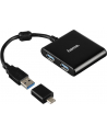 Hub USB 1:4 Hama USB 3.1 + Adapter USB-C, czarny - nr 8
