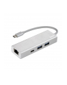 Hub USB 1:3 Hama USB 3.1 TYP-C + Lan ''Aluminium'', Srebrny - nr 5