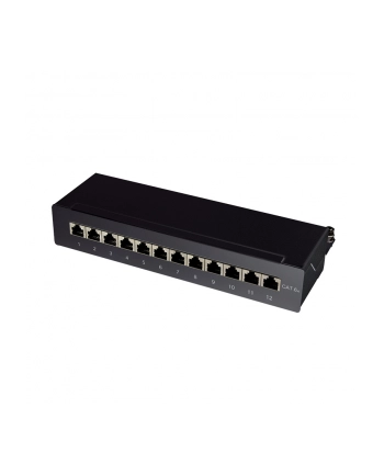 Patch panel stacjonarny LogiLink NP0019B 12x RJ45 kat.6A ekranowany