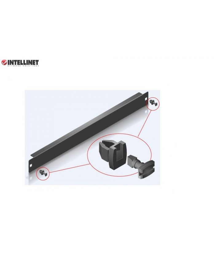 Panel maskujący Intellinet Rack 19'' 1U, czarny główny