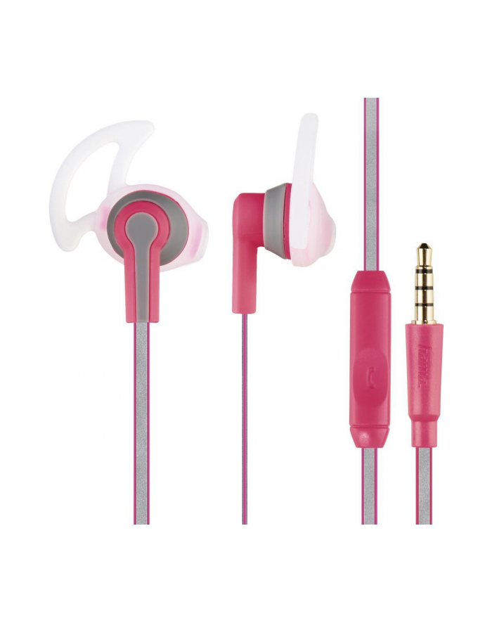 HAMA POLSKA Słuchawki z mikrofonem Hama Reflective douszne różowe główny