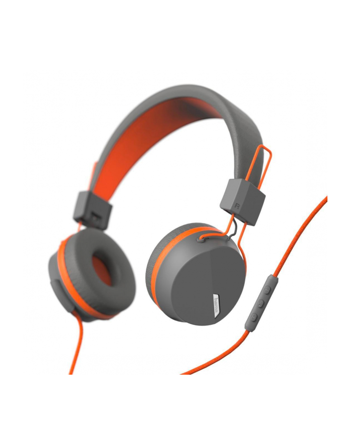 HAMA POLSKA Słuchawki z mikrofonem Hama''NEXT'' nauszne szaro/pomarańczowe główny