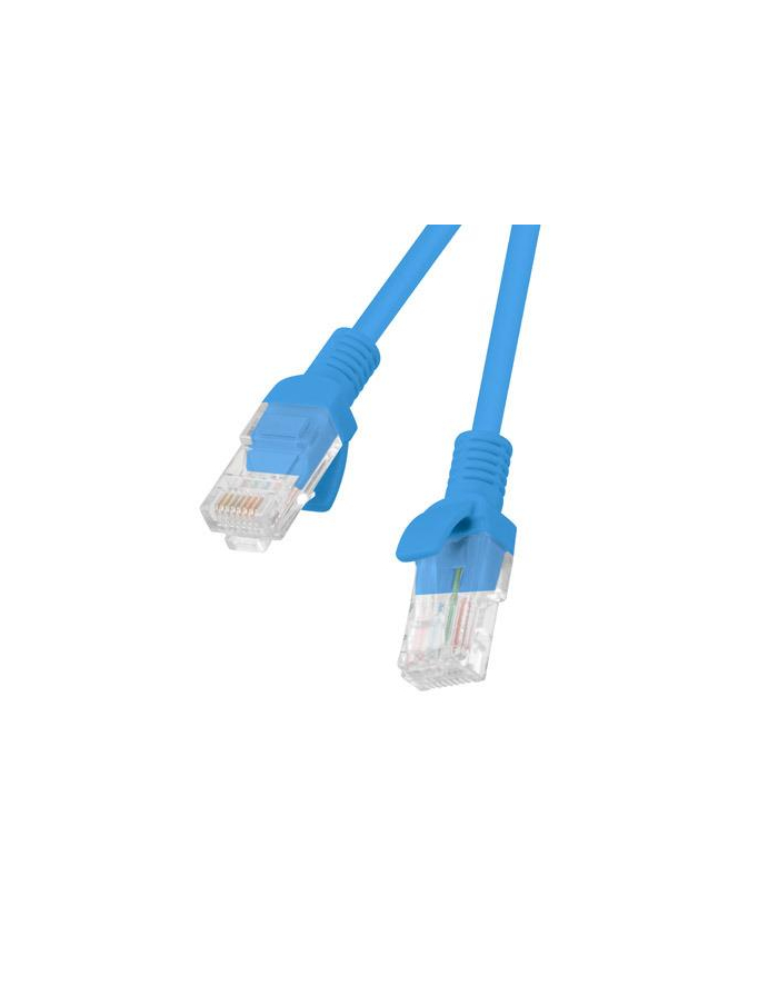 Patchcord Lanberg UTP kat.5e 0,25m niebieski 10-Pack główny