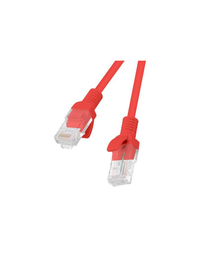 Patchcord Lanberg UTP kat.5e 0,5m czerwony 10-Pack główny