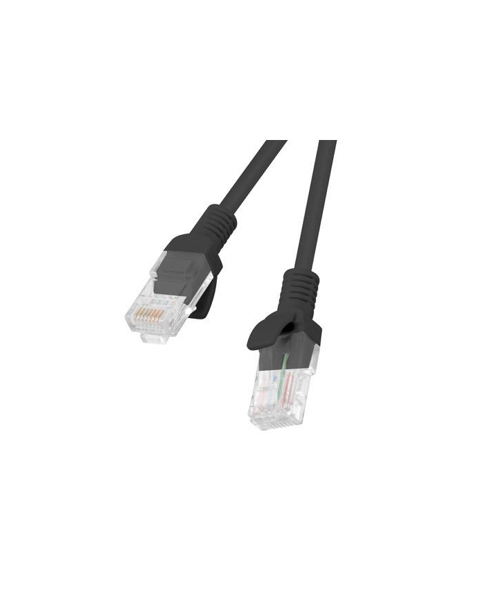 Patchcord Lanberg UTP kat.5e 1m czarny 10-Pack główny