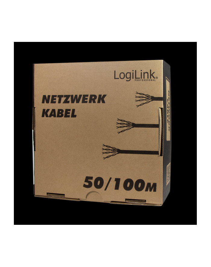 Kabel S/FTP LogiLink CPV0039 kat.6 CCA, drut, 100m główny