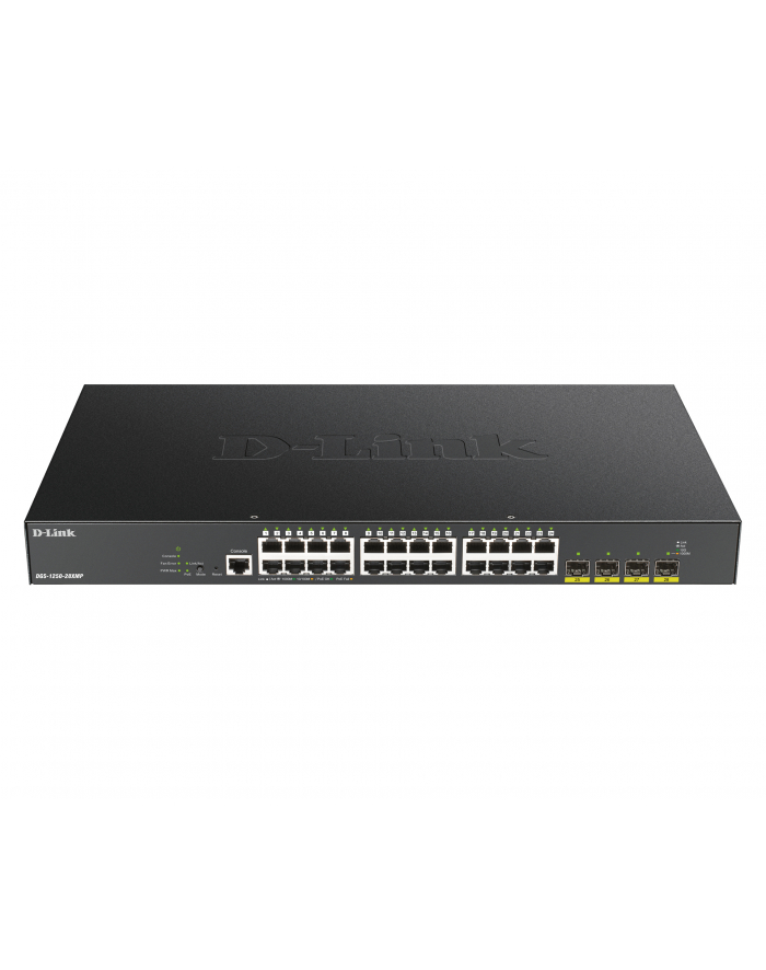 d-link Przełącznik DGS-1250-28XMP Smart 24xGE PoE(370W) 4xSFP+ główny