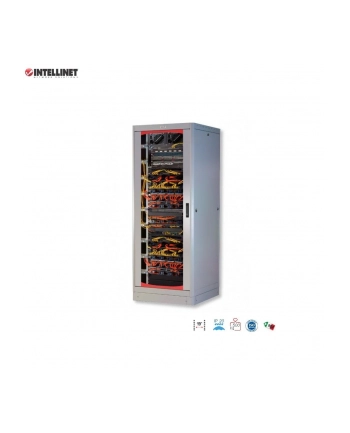 Szafa stojąca, zmontowana Intellinet 42U, 600x800, Rack 19'', szklane drzwi, szara
