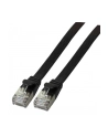 efb elektronik EFB Patch cord PŁASKI FLAT U/FTP, PVC, kat.6A 0.5m, miedź, czarny - nr 3