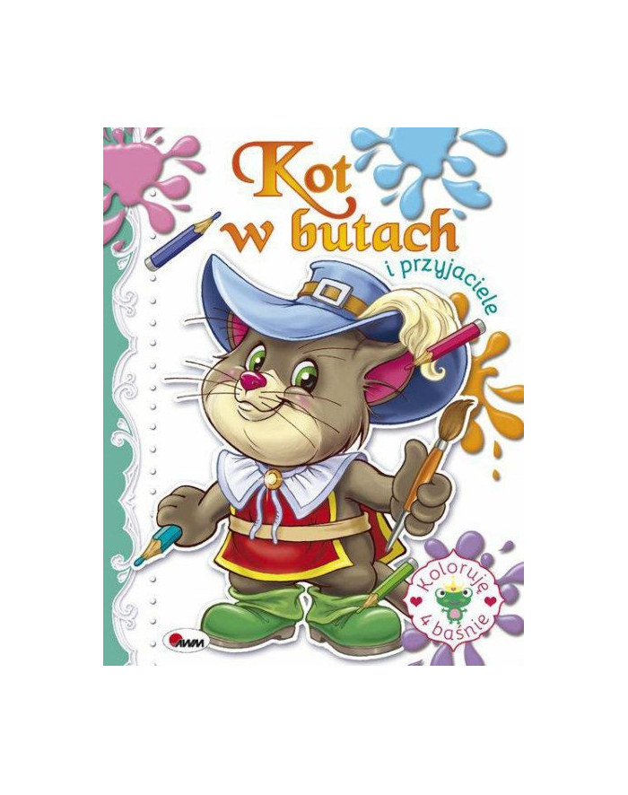 morex Książka Koloruję 4 baśnie Kot w butach i przyjaciele główny