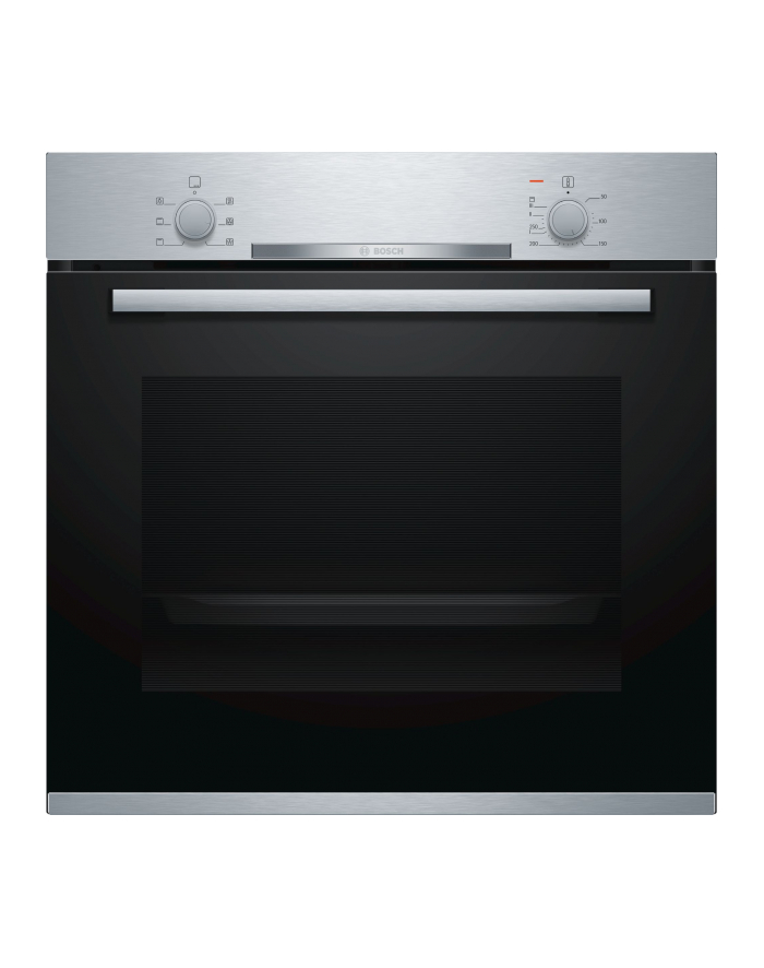 Bosch HBA530BS0S Built in Oven, Serie 2, A, 71L, connection power 3400W, stainless steel Bosch Oven HBA530BB0S Built-in, 71 L, Black, Eco Clean, A, Push pull buttons, Height 60 cm, Width 60 cm, Integrated timer, Electric główny