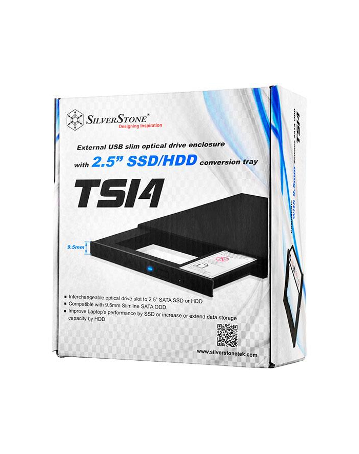 Silverstone SST-TS14B Adapter for 2.5 Inch SSD or HDD 9.5mm, black główny