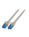 efb elektronik EFB Patch cord S/FTP kat.6A RJ45 TPE SUPERFLEX LSZH 0.5m, na kablu kat.7, szary - nr 1