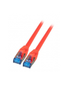 efb elektronik EFB Patch cord S/FTP kat.6A RJ45 TPE SUPERFLEX LSZH 15cm na kablu kat.7 czerwony - nr 1