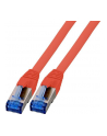 efb elektronik EFB Patch cord S/FTP kat.6A RJ45 TPE SUPERFLEX LSZH 15cm na kablu kat.7 czerwony - nr 3