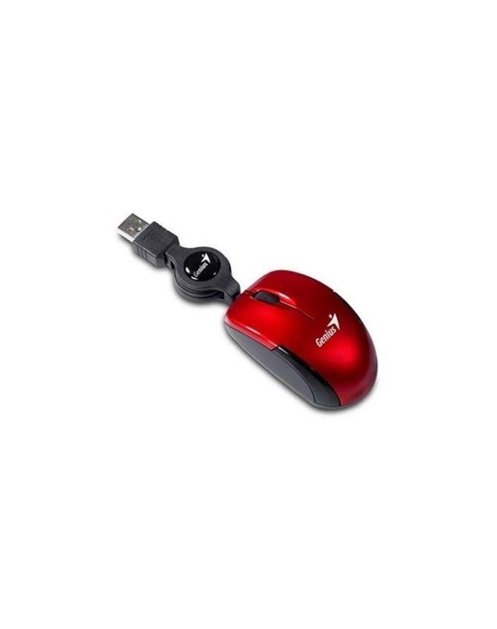 Mysz Genius Micro Traveler V2, USB, rubinowa główny