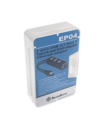 silverstone technology Silverstone SST-EP04, USB hub (Black)