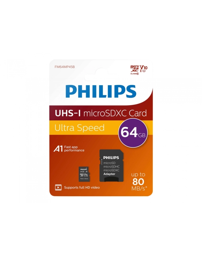 Philips 64 GB  microSDXC, RAM (black, Class 10, UHS-I (U1)) główny