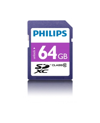 Philips 64 GB SDXC, memory card (purple, Class 10, UHS-I (U1))