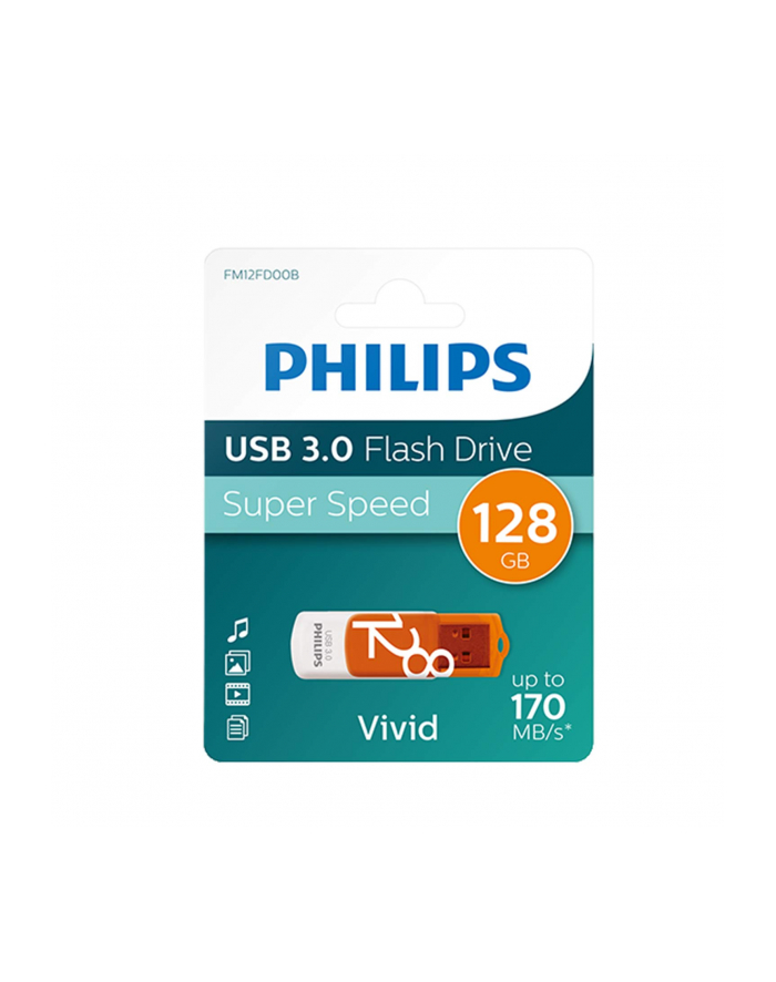 Philips Vivid Edition 128 GB, USB stick (white / orange, USB 3.0 (Type A)) główny