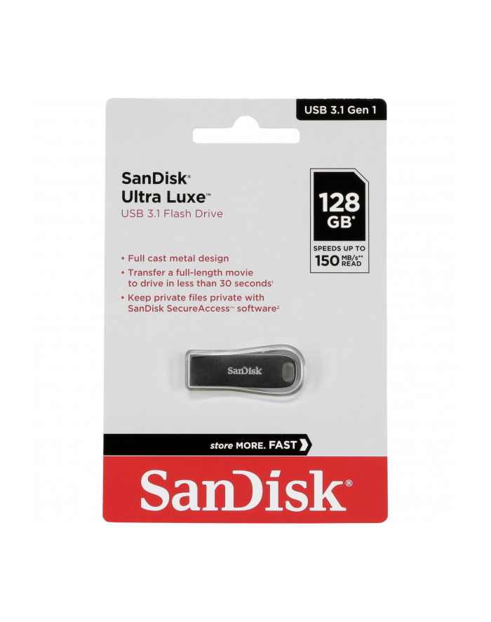 SanDisk 128GB Ultra Luxe, USB stick (silver, SDCZ74-128G-G46) główny