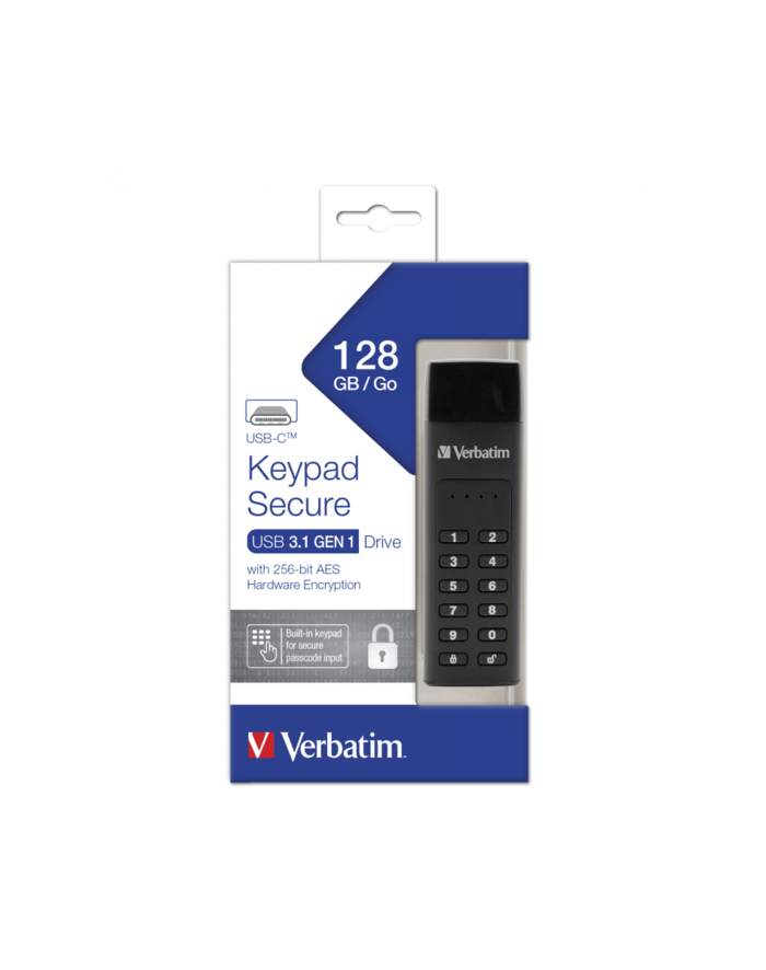 Verbatim Secure Keypad 128 GB, USB flash drive (black, USB-C) główny